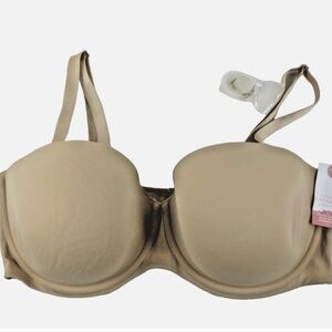 Cacique Lightly Lined Multi-way Strapless bra 42g Beige